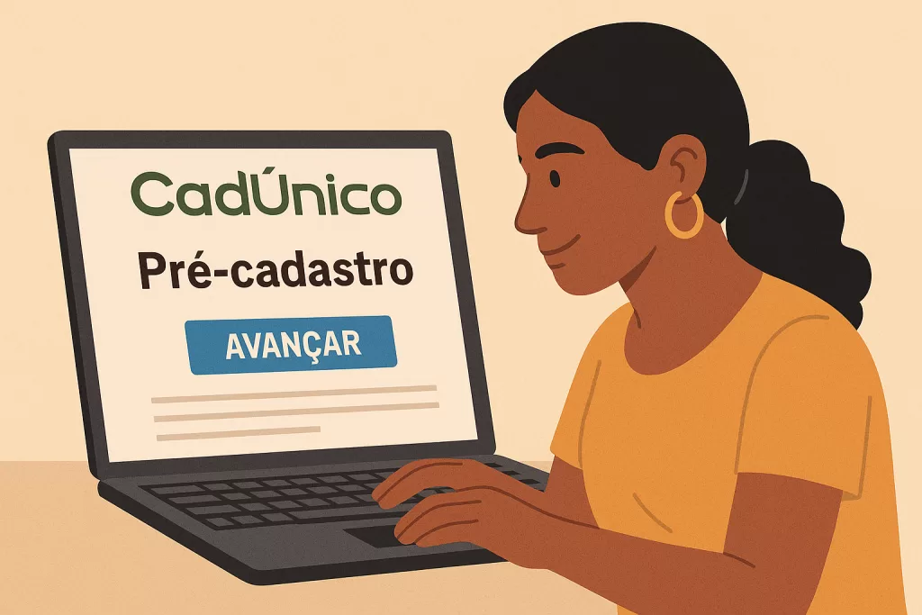 Como se cadastrar no cadúnico online. Imagem: ChatGPT Image 3 de mai. de 2025, 09_01_44