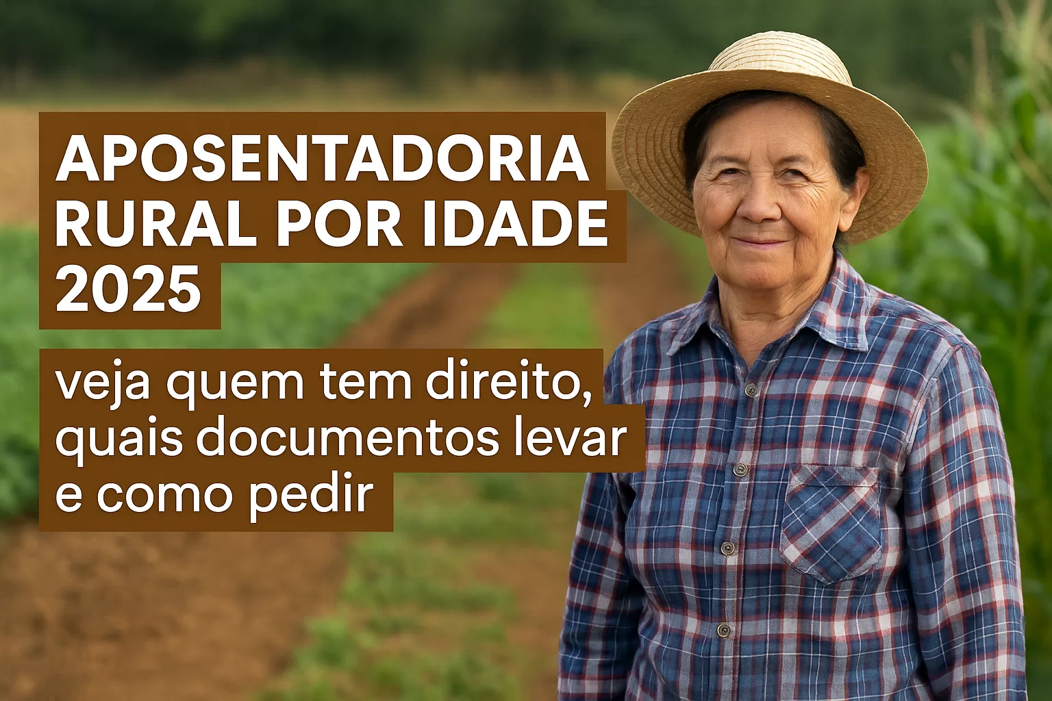 Aposentadoria Rural por Idade em 2025. ChatGPT Image 31 de mai. de 2025.