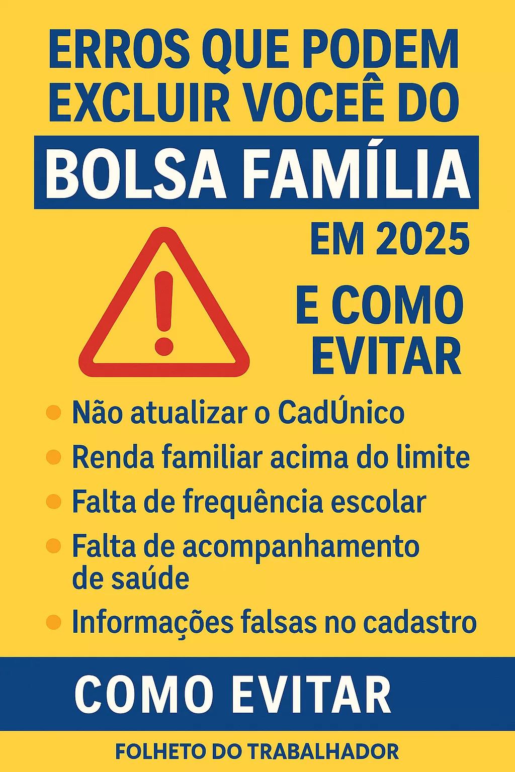 Erros que podem excluir você do Bolsa Família em 2025. ChatGPT Image 31 de mai. de 2025.