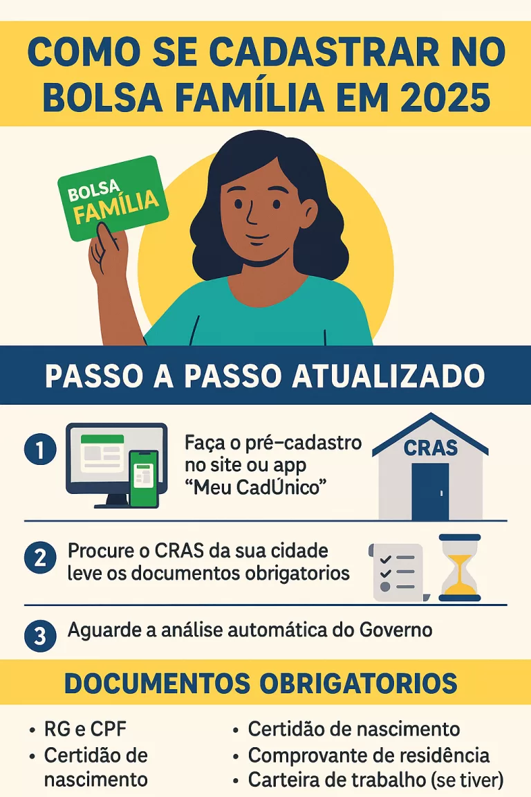 Como se Cadastrar no Bolsa Família em 2025. ChatGPT Image 09 de jun. de 2025.